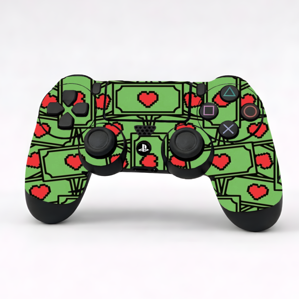 banknoty i pixelowe serca